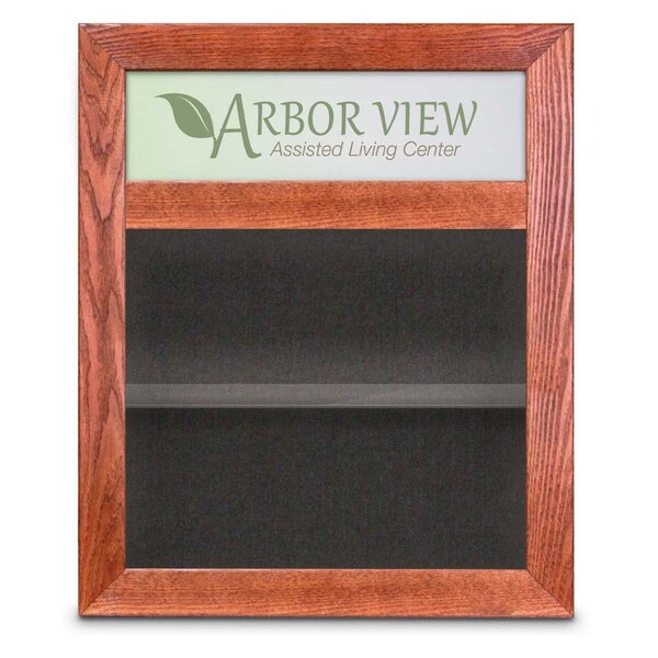 Outdoor Enclosed Combo Board, 42"x32", Bronze Frame/Black & Black